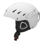 STOMP Ski & Snowboarding Snow Sports Helmet with Build-in Pocket in Ear Pads for Wireless Drop-in Headphone (Matte White, Medium)