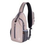 Waterfly Crossbody Sling Backpack Sling Bag Travel Hiking Chest Bags Daypack (Flaxen)