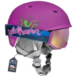 Wildhorn Spire Combo Pack Ski Helmet Kids, Snowboard Helmet Kids With Goggles For Toddlers, Boys, Girls- Us Ski Team Official Supplier - Kids Snow Helmet