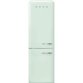 Smeg Fab32 50S Retro Style Aesthetic Bottom Freezer Refrigerator With 1117 Cu Total Capacity, Multiflow Cooling System, Adjustable Glass Shelves 24-Inches, Pastel Green Left Hand Hinge
