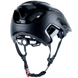 Road & Mountain Bike MTB Helmet for Adult Men Women Youth, with Removable Visor and Adjustable Dial (Black)