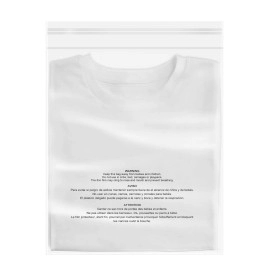 200 Count - 14 X 20, Self Seal 16 Mil Clear Plastic Poly Bags With Suffocation Warning For Clothing, T-Shirts, Pants-Resealable Adhesive,Not Strong