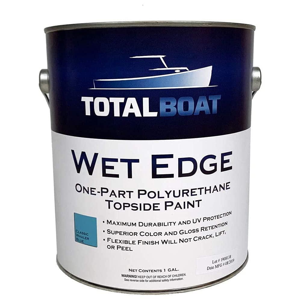 TotalBoat Wet Edge Marine Topside Paint for Boats, Fiberglass, and Wood (Classic Whaler Blue, Gallon)