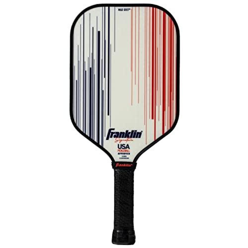 Franklin Sports Pro Pickleball Paddle - Pro Tournament Pickleball Paddle With Maxgrit Technology - Signature Series Signature Pickleball Paddle - White