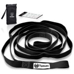 Tumaz Stretching Strap - 10 Loops Non-Elastic Yoga Strap - The Perfect Home Workout Stretch Strap For Physical Therapy, Yoga, Pilates, Flexibility - Extra Thick, Durable, Soft]