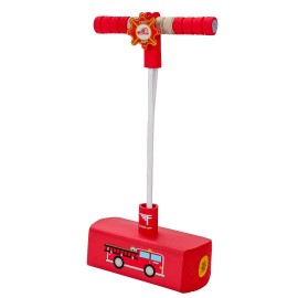 Flybar My First Foam Pogo Jumper For Kids Fun And Safe Pogo Stick For Toddlers, Durable Foam And Bungee Jumper For Ages 3 And Up, Supports Up To 250Lbs (Red Fire)