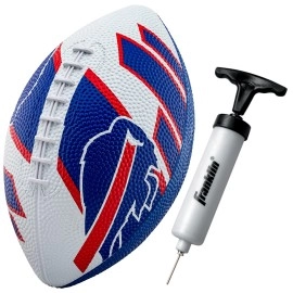 Franklin Sports Nfl Buffalo Bills Football - Youth Football - Mini 85 Rubber Football - Perfect For Kids - Team Logos And Colors