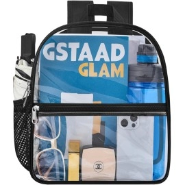 Oraben Clear Backpack Stadium Approved 12126, Small Clear Backpack Transparent Backpack For Sports Event Concert
