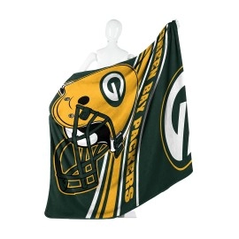 Northwest NFL Green Bay Packers Unisex-Adult Raschel Throw Blanket, 60