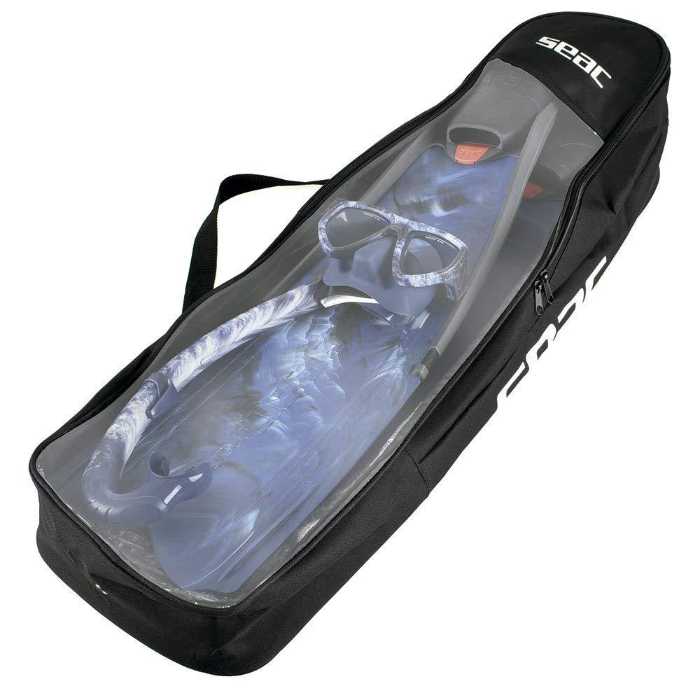 Seac Unisexs Apnea, Backpack Shoulder Bag For Long Fins And Other Freedivng Equipment, 95X21X16 Cm, Black, Standard