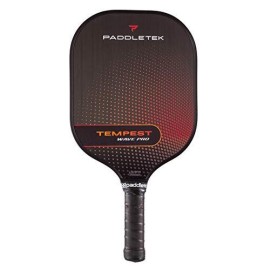 Paddletek Tempest Wave Pro Pickleball Paddle Thin Grip Wildfire (Red)