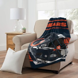 Northwest NFL Chicago Bears 46x60 Micro Raschel Run Design RolledBlanket, Team Colors, One Size (1NFL059050001RET)