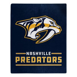 Northwest NHL Nashville Predators 50x60 Raschel Interference DesignBlanket, Team Colors, One Size