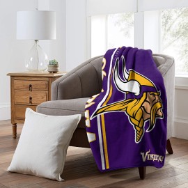 Northwest NFL Minnesota Vikings 50x60 Raschel Restructure DesignBlanket, Team Colors, One Size (1NFL070860023RET)