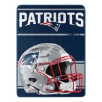 Northwest NFL New England Patriots 46x60 Micro Raschel Run Design RolledBlanket, Team Colors, One Size (1NFL059050076RET)