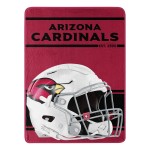 Northwest NFL Arizona Cardinals 46x60 Micro Raschel Run Design Rolled Blanket, Team Colors, One Size (1NFL059050080RET)