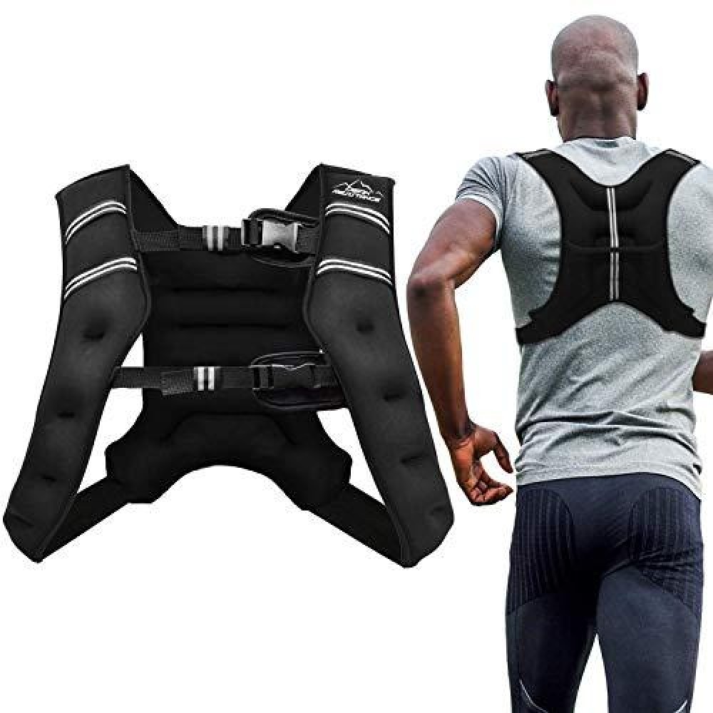 Aduro Sport Weighted Vest Workout Equipment, 4Lbs/6Lbs/12Lbs/20Lbs/25Lbs/30Lbs Body Weight Vest For Men, Women, Kids (30 Pounds (13.61 Kg))