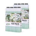 Tourit Reusable Ice Packs For Coolers Long Lasting Freezer Packs For Lunch Bagsboxes, Cooler Backpack, Camping, Beach, Picnics, Fishing And More (Set Of 8, Green)