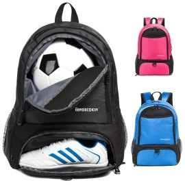 Tindecokin Soccer Bag Youth Soccer Bags Basketball Bag Soccer & Basketball & Football & Volleyball Backpack Training Package