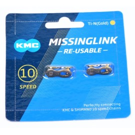 Kmc Missing Link 7,8,9,10,11,12 Speed Silvergold (New Blue Packing) (10-Speed, 588Mm, Re-Usable, Black)