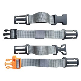 Amlrt 2 Packs Backpack Chest Strap- Nylon -Suitable for Webbing on The Backpack up to 25MM(Grey)