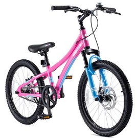 Royalbaby Boys Girls Kids Bike Explorer 20 Inch Bicycle For 7-12 Years Old Front Suspension Aluminum Childs Cycle With Disc Brakes Pink