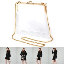 Moetyang Clear Purses For Women Crossbody Transparent Clutch Stadium Approved See Through Bag