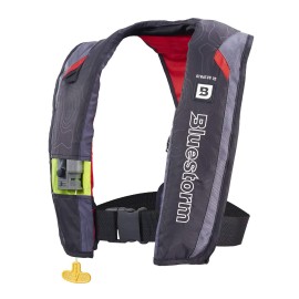 Bluestorm Gear Stratus 35 Inflatable Pfd Life Jacket (Nitro Red) Us Coast Guard Approved Automatic/Manual Life Vest For Adults