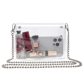 Moetyang Clear Purse Stadium Approved For Women, Small Clear Crossbody Bag Fashion, Cute See Through Clutch Mini Shoulder Bag
