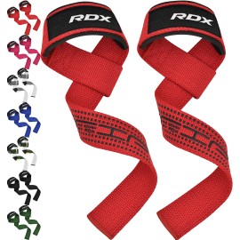 Rdx Lifting Wrist Straps For Weightlifting, 5Mm Neoprene Padded Anti Slip 60Cm Hand Bar Support Grips, Strength Training Equipment Heavy Duty Workout Bodybuilding Powerlifting Gym Fitness, Men Women