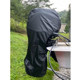 Flymei Motor Engine Cover, Full Outboard Engine Cover, Water Resistant Boat Motor Cover (Fits 6-15 Hp)