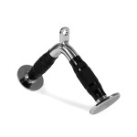 Yes4All Lat Cable Attachment, Tricep Press Down Bar With Diamond Knurl Handle, Support Up To 880 Lbs (Rubber - V Shaped Bar)