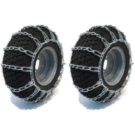 The Rop Shop Pair Of 2 Link Tire Chainsa20X9X10Afor Snow Blowers, Lawn Garden Tractors, Mowers Riders, Utv, Atv, 4-Wheelers, Utility Vehicles