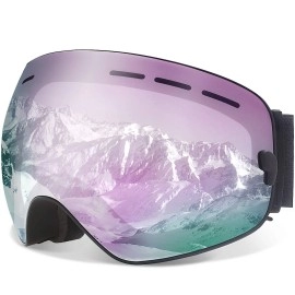 Juli Snowboard & Ski Goggles - Interchangeable Lens - Premium Snow Goggles(Black/Purple Sapphire)