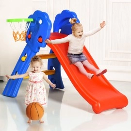 HONEY JOY Toddler Slide, Freestanding Climber Slide Playset for Playground, Easy Setup, Sturdy Plastic Indoor Slide for Kids
