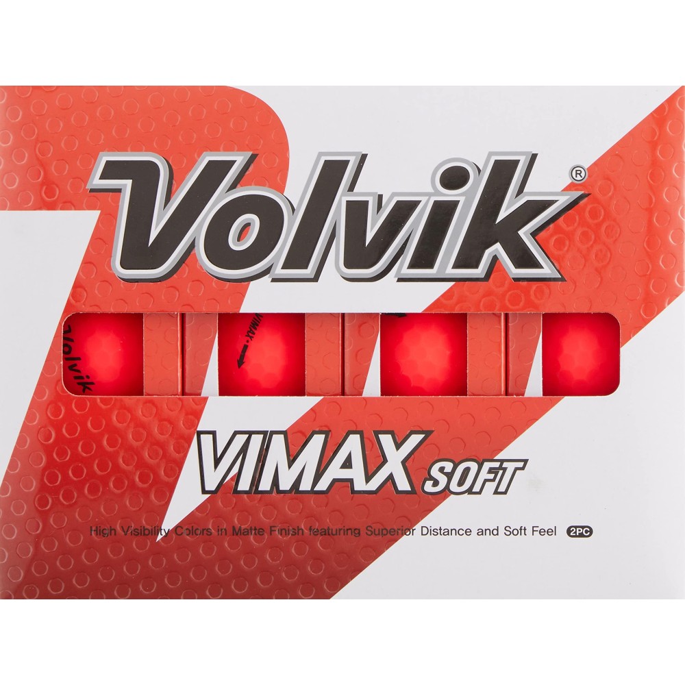 Volvik Vimax Soft Red Golf Balls Dozen