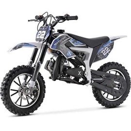 Mototec 50Cc Demon Kids Gas Dirt Bike 2-Stroke Motorcycle Pit Bike Blue