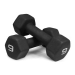 Wf Athletic Supply Black Neoprene Dumbbells, Non-Slip & Hex Shape, Great For Strength Building & Weight Loss, Perfect For Home Use And Small Personal Training Studio