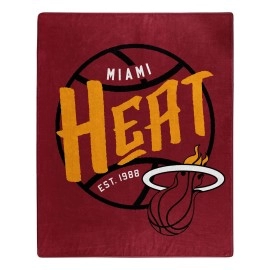 Northwest Company Miami Heat Black Top Raschel Throw Blanket