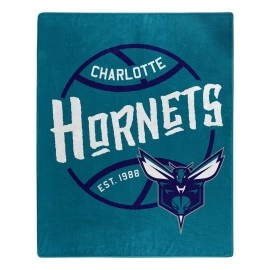 Northwest Company Charlotte Hornets Black Top Raschel Throw Blanket