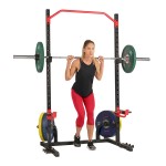 Sunny Health & Fitness Power Zone Squat Stand Power Rack Cage - Sf-Xf9931, Upright,Blackred