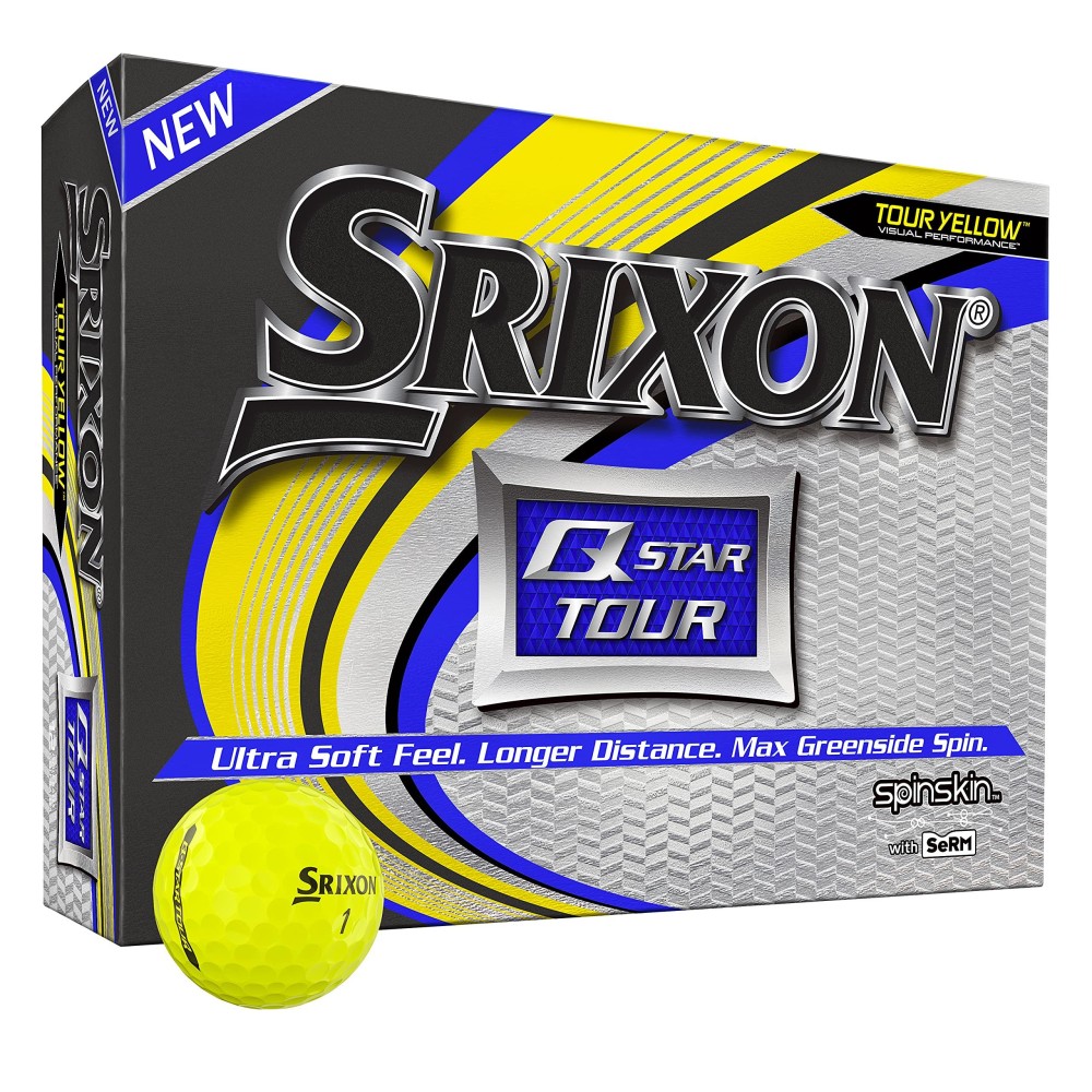 Srixon Q-Star Tour 3 Golf Balls, Yellow (One Dozen)