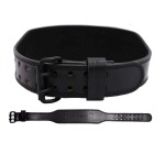 Gymreapers Weight Lifting Belt - 7Mm Heavy Duty Pro Leather Belt With Adjustable Buckle - Stabilizing Lower Back Support 4 Inches Wide For Weightlifting, Bodybuilding, Cross Training (Black, Xx-Large)