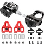 Venzo Sealed Fitness Exercise Spin Bike Bicycle Pedals & Cleats - Compatible With Peloton, Look Delta & For Shimano Spd 9/16