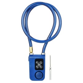 Antitheft Alarm Chain Lock, Y787 Smart Alarm Lock Antitheft Chain Lock For Bike Gate App Control Blue