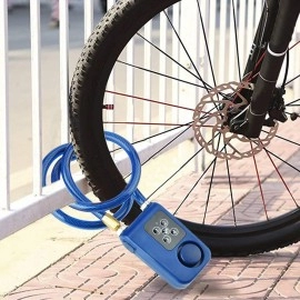 Antitheft Alarm Chain Lock, Y787 Smart Alarm Lock Antitheft Chain Lock For Bike Gate App Control Blue
