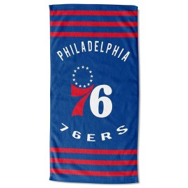 The Northwest Company Philadelphia 76Ers Nba Stripes Beach Towel 30 X 60 Inches