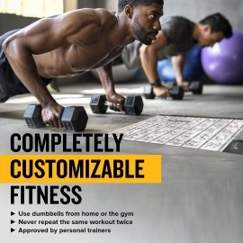 NewMe Fitness Workout Posters for Home Gym, Dumbbell Exercise Posters for Full Body Workout, Core Abs Legs Glutes & Upper Body Training Program (Vol 1)