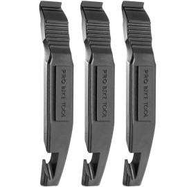Pro Bike Tool Bike Tire Levers 3 Pack - Strong & Long Lasting Tire Removal Tool For Road Or Mountain Bike Tires (Mtb) - Bicycle Tire Lever For Repair & Replacement Of Flat Tires (Black)