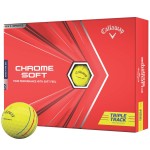 2020 Callaway Chrome Soft Golf Balls (Triple Track Yellow)